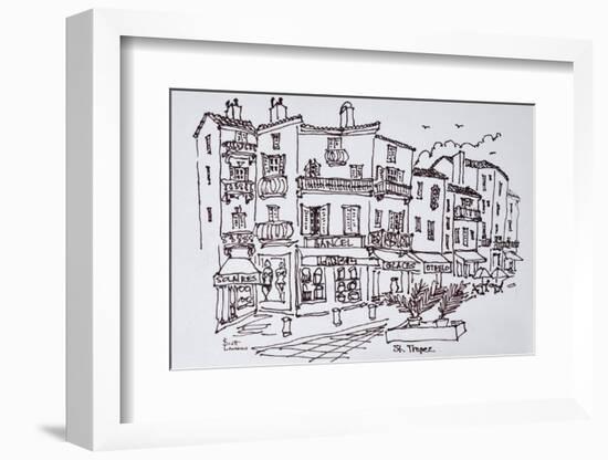 Shopping district, Saint-Tropez, French Riviera, France-Richard Lawrence-Framed Photographic Print