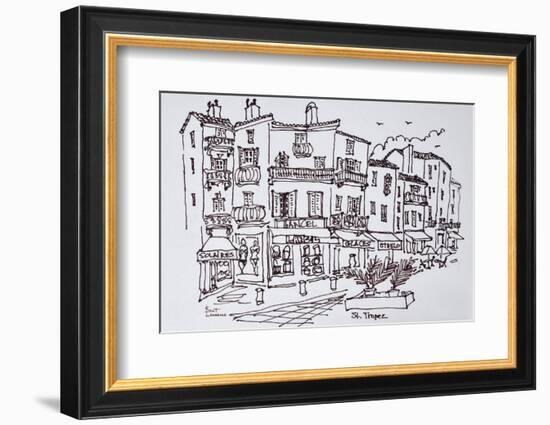 Shopping district, Saint-Tropez, French Riviera, France-Richard Lawrence-Framed Photographic Print