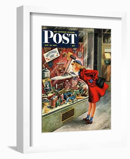 "Shopping for Mother's Day," Saturday Evening Post Cover, May 10, 1947-Constantin Alajalov-Framed Giclee Print