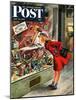 "Shopping for Mother's Day," Saturday Evening Post Cover, May 10, 1947-Constantin Alajalov-Mounted Giclee Print