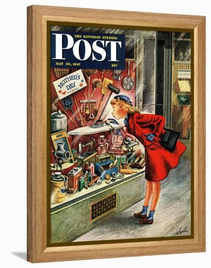 "Shopping for Mother's Day," Saturday Evening Post Cover, May 10, 1947-Constantin Alajalov-Framed Premier Image Canvas