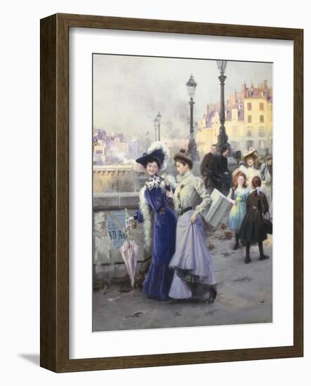 Shopping in Paris-Basile Lemeunier-Framed Giclee Print