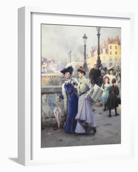 Shopping in Paris-Basile Lemeunier-Framed Giclee Print