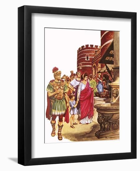 Shopping in Roman Britain-Peter Jackson-Framed Giclee Print