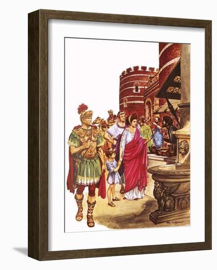 Shopping in Roman Britain-Peter Jackson-Framed Giclee Print