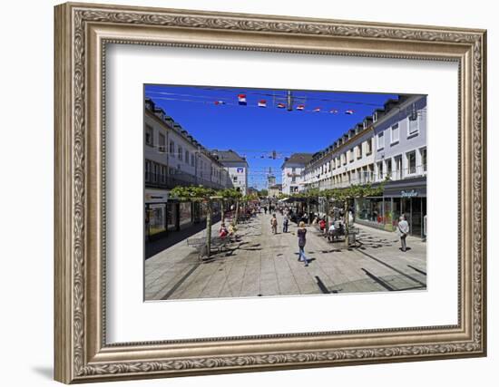 Shopping street Franzstravue, Saarlouis, Saarland, Germany, Europe-Hans-Peter Merten-Framed Photographic Print