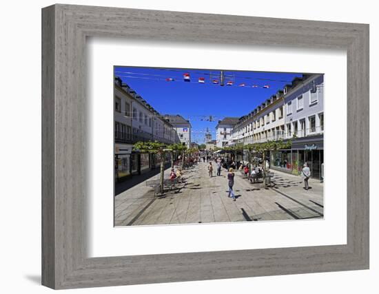 Shopping street Franzstravue, Saarlouis, Saarland, Germany, Europe-Hans-Peter Merten-Framed Photographic Print