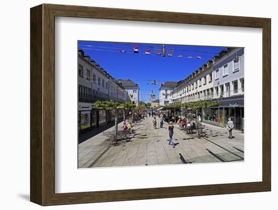 Shopping street Franzstravue, Saarlouis, Saarland, Germany, Europe-Hans-Peter Merten-Framed Photographic Print