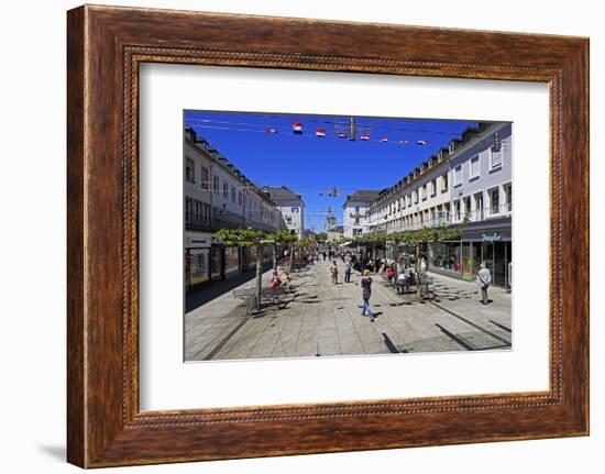 Shopping street Franzstravue, Saarlouis, Saarland, Germany, Europe-Hans-Peter Merten-Framed Photographic Print