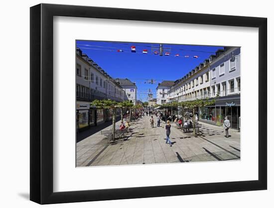 Shopping street Franzstravue, Saarlouis, Saarland, Germany, Europe-Hans-Peter Merten-Framed Photographic Print