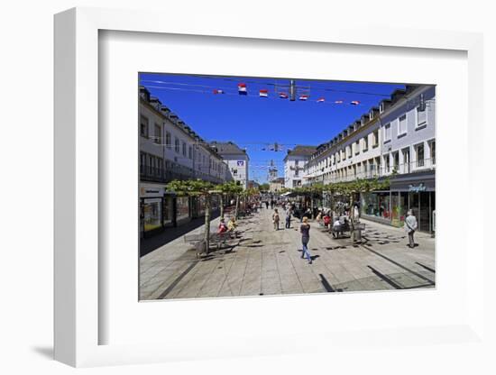 Shopping street Franzstravue, Saarlouis, Saarland, Germany, Europe-Hans-Peter Merten-Framed Photographic Print