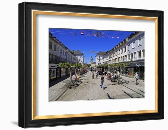 Shopping street Franzstravue, Saarlouis, Saarland, Germany, Europe-Hans-Peter Merten-Framed Photographic Print