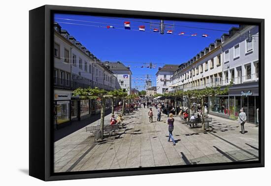 Shopping street Franzstravue, Saarlouis, Saarland, Germany, Europe-Hans-Peter Merten-Framed Premier Image Canvas