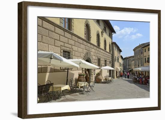 Shops and Restaurants, Via Ferruccio, Castellina in Chianti, Siena Province, Tuscany, Italy, Europe-Peter Richardson-Framed Photographic Print