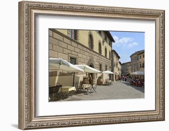 Shops and Restaurants, Via Ferruccio, Castellina in Chianti, Siena Province, Tuscany, Italy, Europe-Peter Richardson-Framed Photographic Print