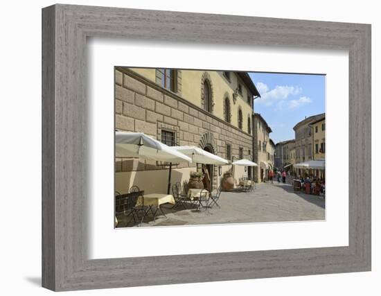 Shops and Restaurants, Via Ferruccio, Castellina in Chianti, Siena Province, Tuscany, Italy, Europe-Peter Richardson-Framed Photographic Print