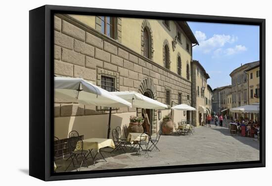 Shops and Restaurants, Via Ferruccio, Castellina in Chianti, Siena Province, Tuscany, Italy, Europe-Peter Richardson-Framed Premier Image Canvas