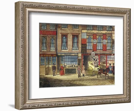 Shops in Fleet Street, London, C1835-null-Framed Giclee Print