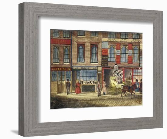 Shops in Fleet Street, London, C1835-null-Framed Giclee Print