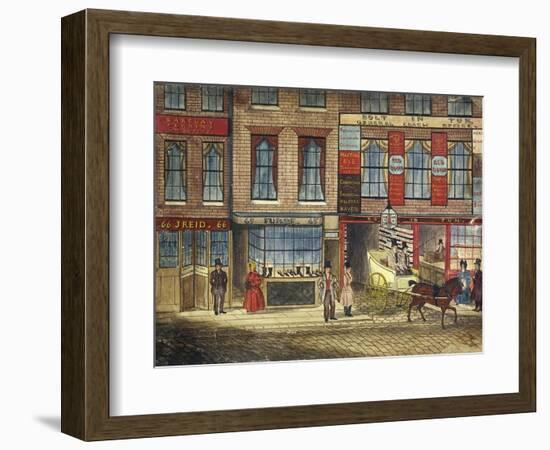 Shops in Fleet Street, London, C1835-null-Framed Giclee Print