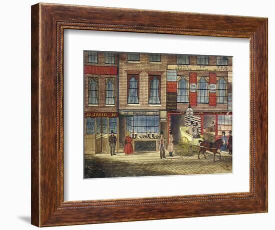 Shops in Fleet Street, London, C1835-null-Framed Giclee Print
