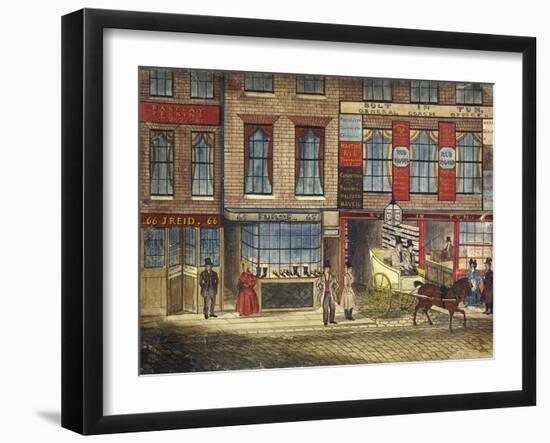 Shops in Fleet Street, London, C1835--Framed Giclee Print