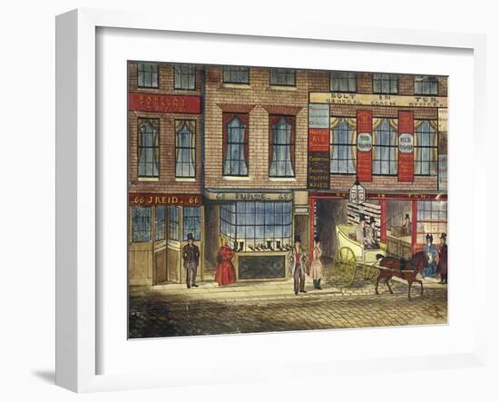 Shops in Fleet Street, London, C1835-null-Framed Giclee Print