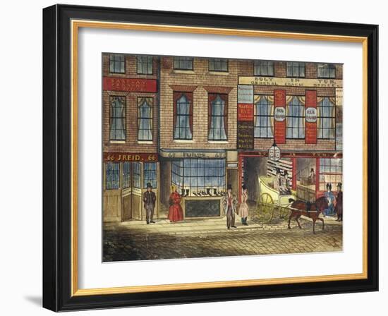 Shops in Fleet Street, London, C1835-null-Framed Giclee Print