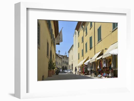 Shops in the Centre of the Old Town, Radda in Chianti, Tuscany, Italy, Europe-Peter Richardson-Framed Photographic Print