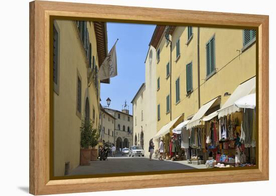 Shops in the Centre of the Old Town, Radda in Chianti, Tuscany, Italy, Europe-Peter Richardson-Framed Premier Image Canvas
