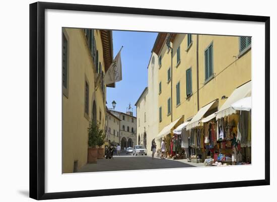 Shops in the Centre of the Old Town, Radda in Chianti, Tuscany, Italy, Europe-Peter Richardson-Framed Photographic Print