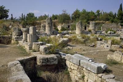 Shops on Western Side of Corinth Agora, Greece BC-5th Century Ad' Giclee  Print | Art.com