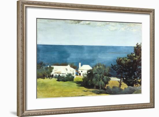 Shore at Bermuda-Winslow Homer-Framed Art Print