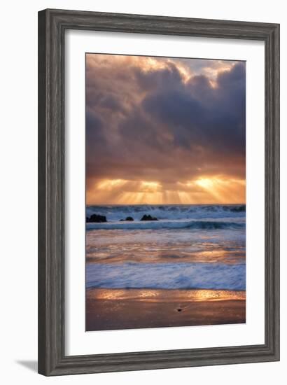 Shore Beams at Pfeiffer Beach-Vincent James-Framed Photographic Print