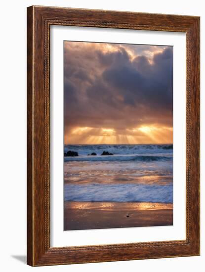 Shore Beams at Pfeiffer Beach-Vincent James-Framed Photographic Print