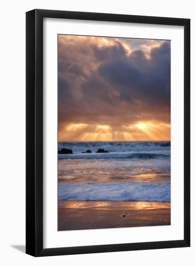 Shore Beams at Pfeiffer Beach-Vincent James-Framed Photographic Print