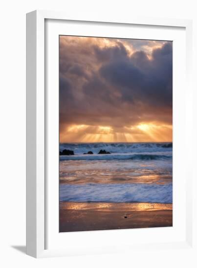 Shore Beams at Pfeiffer Beach-Vincent James-Framed Photographic Print