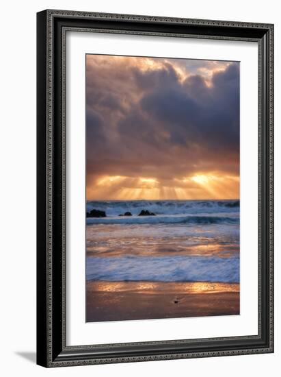 Shore Beams at Pfeiffer Beach-Vincent James-Framed Photographic Print