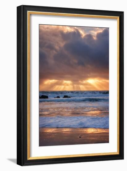 Shore Beams at Pfeiffer Beach-Vincent James-Framed Photographic Print