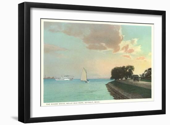 Shore Drive, Belle Isle, Detroit, Michigan-null-Framed Art Print