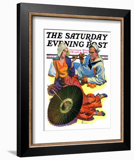 "Shore Leave," Saturday Evening Post Cover, August 8, 1931-Elbert Mcgran Jackson-Framed Giclee Print