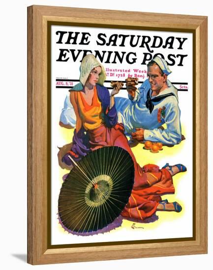 "Shore Leave," Saturday Evening Post Cover, August 8, 1931-Elbert Mcgran Jackson-Framed Premier Image Canvas