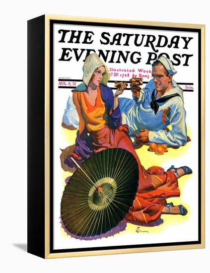 "Shore Leave," Saturday Evening Post Cover, August 8, 1931-Elbert Mcgran Jackson-Framed Premier Image Canvas