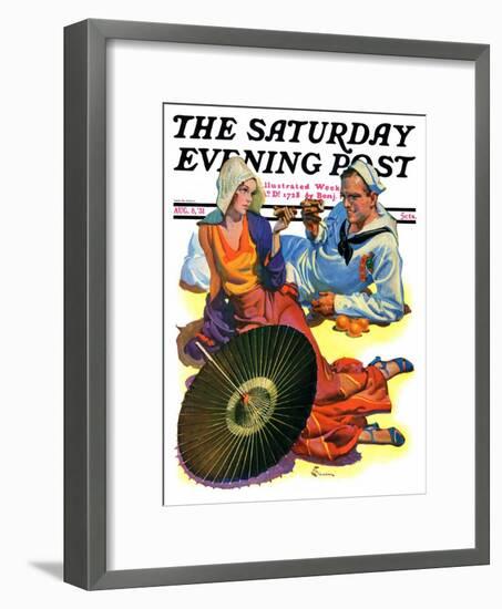 "Shore Leave," Saturday Evening Post Cover, August 8, 1931-Elbert Mcgran Jackson-Framed Giclee Print