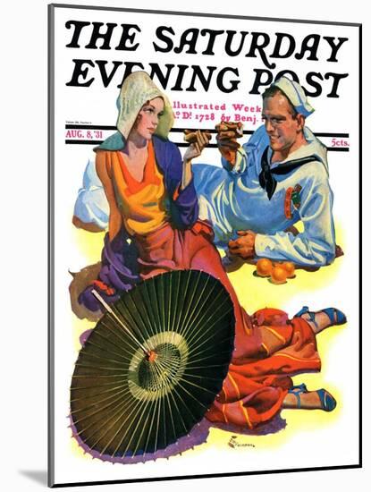"Shore Leave," Saturday Evening Post Cover, August 8, 1931-Elbert Mcgran Jackson-Mounted Giclee Print