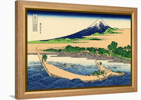 Shore of Tago Bay, Ejiri at Tokaido, c.1830-Katsushika Hokusai-Framed Premier Image Canvas