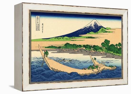 Shore of Tago Bay, Ejiri at Tokaido, c.1830-Katsushika Hokusai-Framed Premier Image Canvas