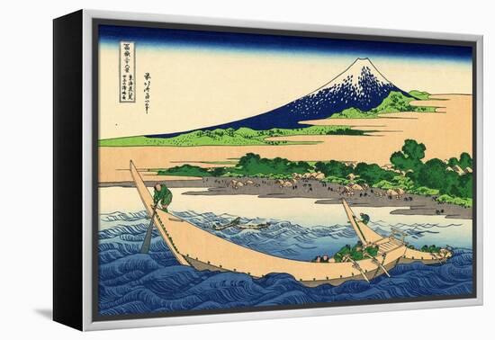 Shore of Tago Bay, Ejiri at Tokaido, c.1830-Katsushika Hokusai-Framed Premier Image Canvas