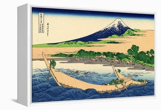 Shore of Tago Bay, Ejiri at Tokaido, c.1830-Katsushika Hokusai-Framed Premier Image Canvas