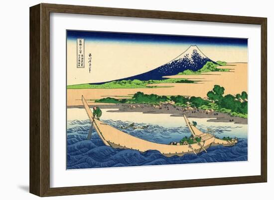 Shore of Tago Bay, Ejiri at Tokaido, c.1830-Katsushika Hokusai-Framed Premium Giclee Print